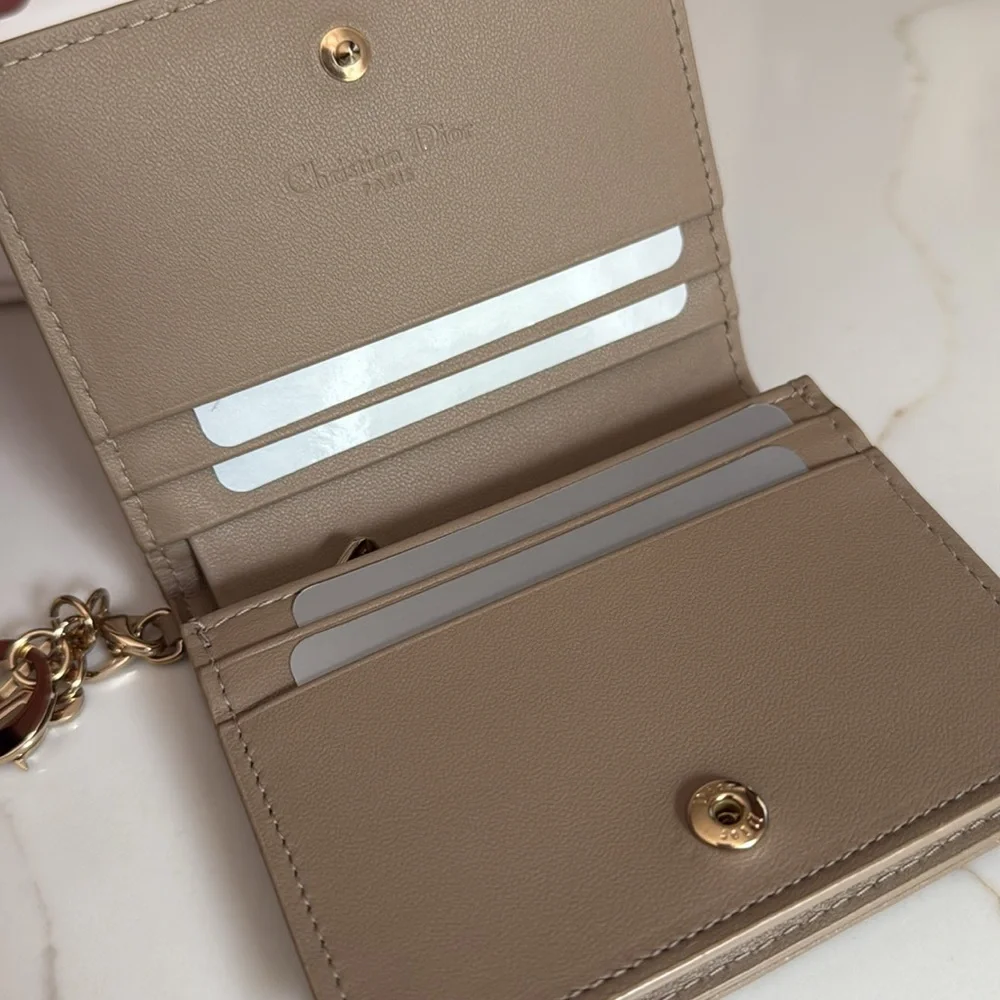 Dior Mini Lady Dior Gardenia Wallet